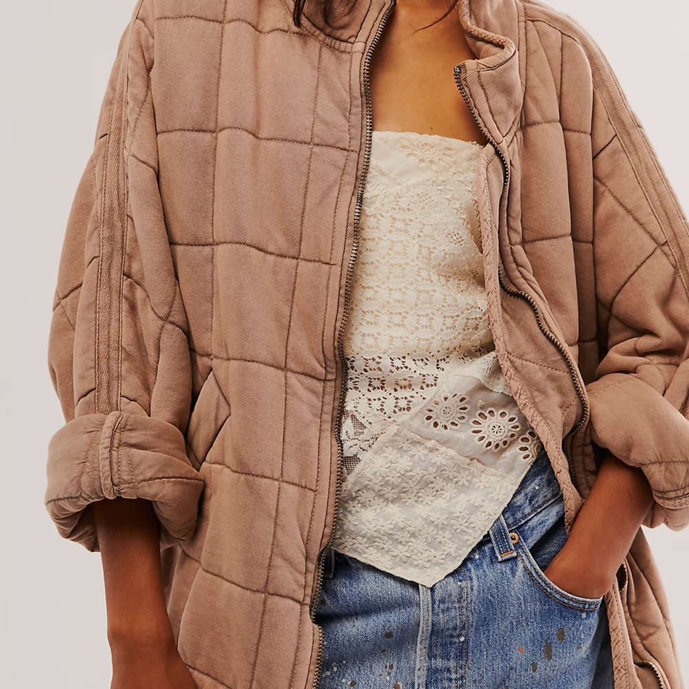 Quilted dolman jacket free people with flaw